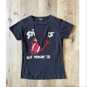 Trendy&Tipsy Vintage Cut-Out Band Tee - Size Small